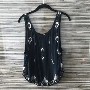 Free people slit side sequined top